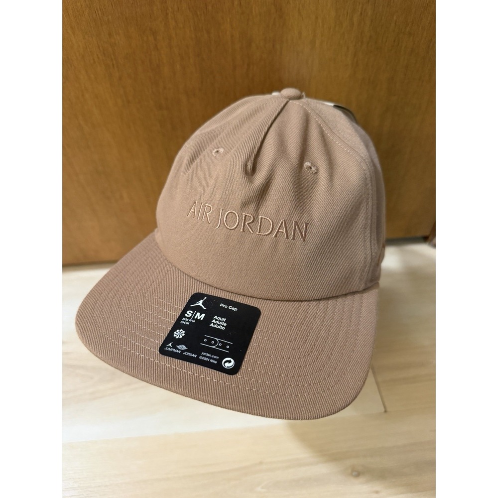 Air Jordan Pro Unstructured Flat Bill Hat Archaeo Brown Size S/M FZ2011 223